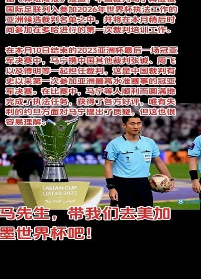 记者晒视频：马宁执法还是高水平，赛前有球迷喊世界杯加油